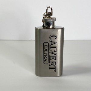 Calvert Extra Mini Flask Keychain Stainless Steel 2 ounce